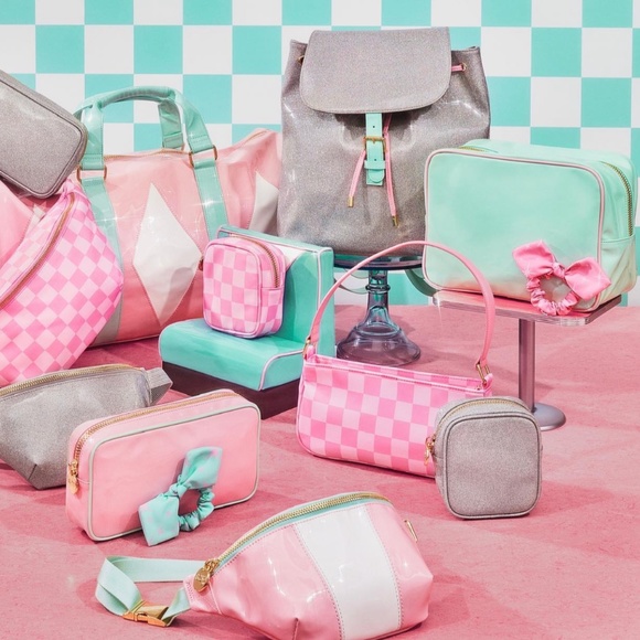 Stoney Clover Lane Dylan Check Please Bag in Checker Baguette NWT Pink Diner - Picture 3 of 7